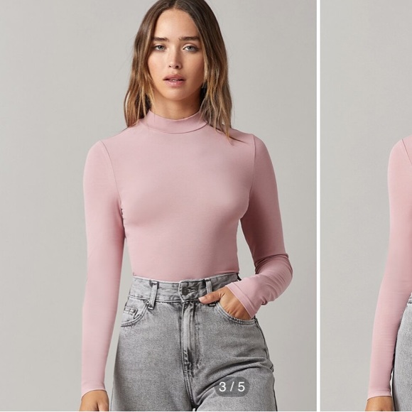 SHEIN Tops - Pink Shein Mock Turtleneck